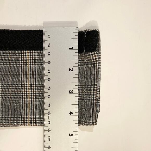 NWOT ICON AMSTERDAM Pants 30 Plaid Grey White  Black-Stripe Stretchy”Viera” - Picture 12 of 13